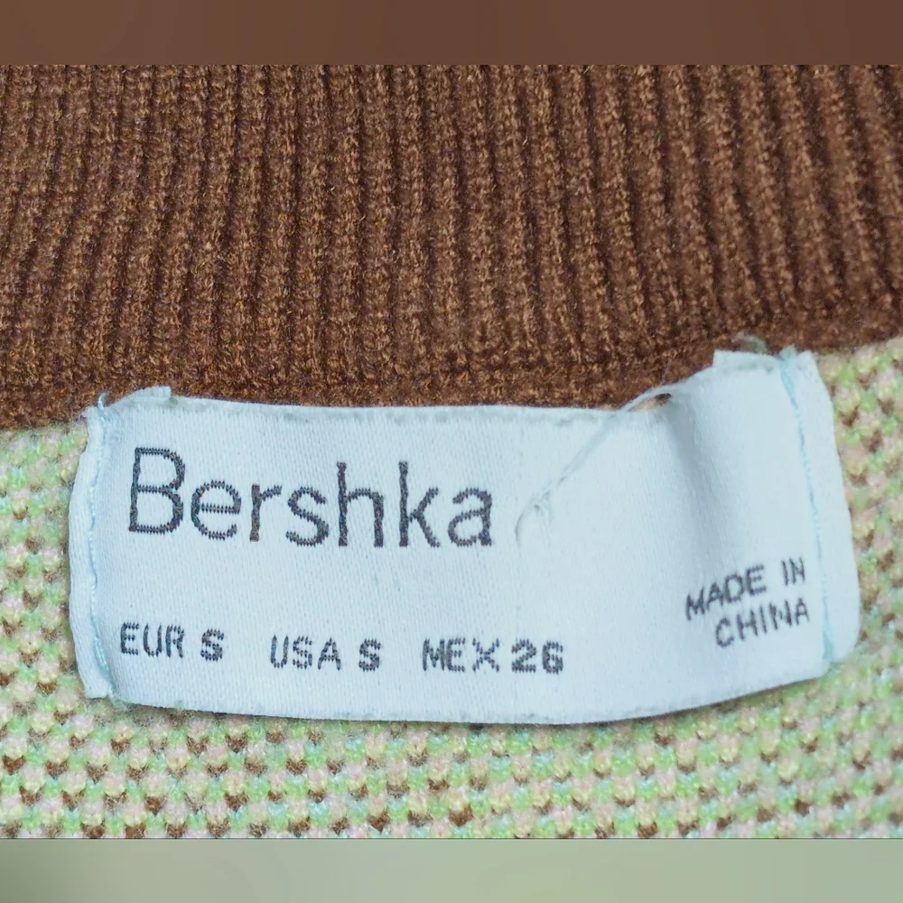Bershka Brown Cactus Scene Sz S Multicolor Sweater Vest - Picture 7 of 7